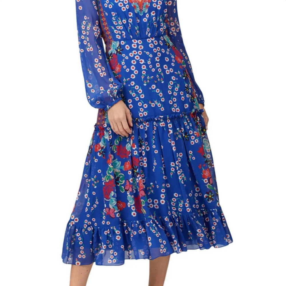 SALONI Blue Floral Maxi Dress